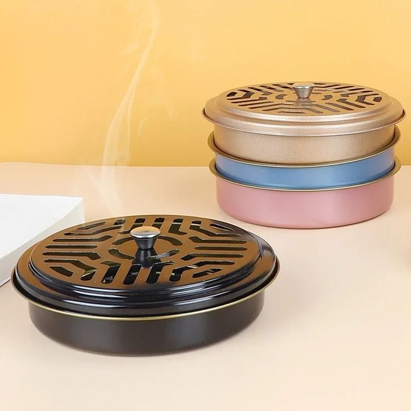 Stainless Steel Mosquito Coil Holder With Protective Cover 3