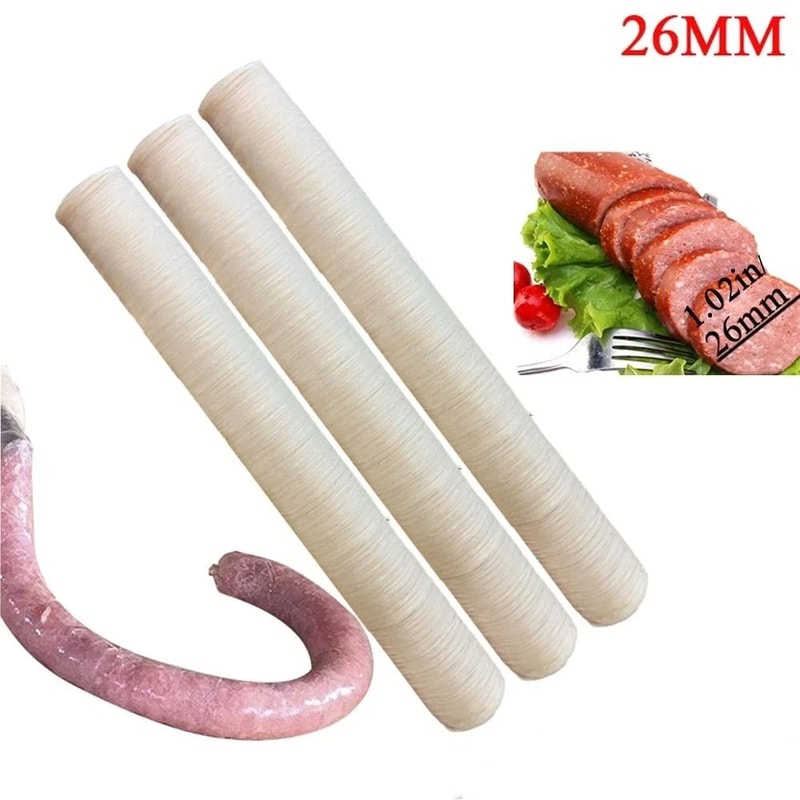 Collagen Sausage Casing 26mm 5 Meter Roll For Homemade Sausages 0