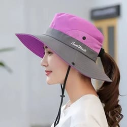 womens wide brim foldable summer sun hat