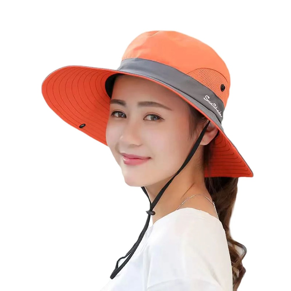 Womens Wide Brim Foldable Summer Sun Hat 10