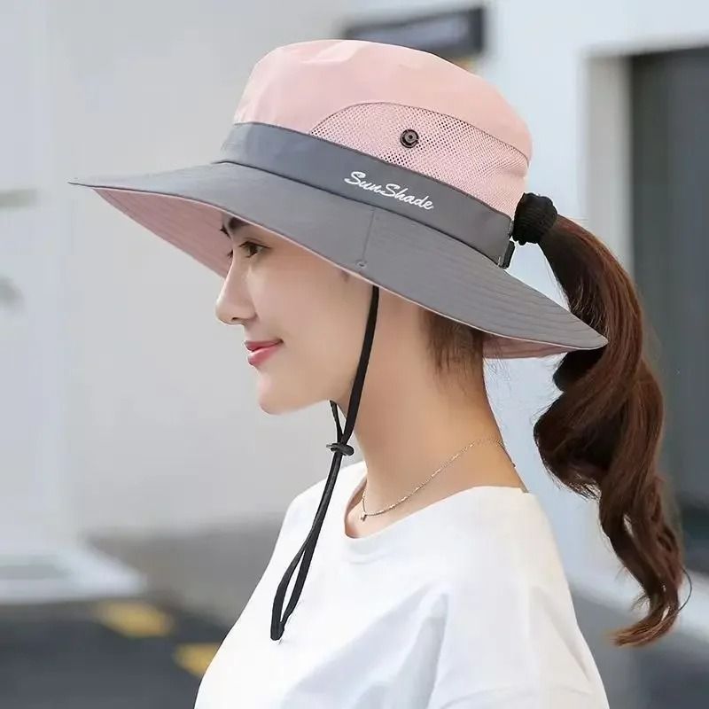 Womens Wide Brim Foldable Summer Sun Hat 1