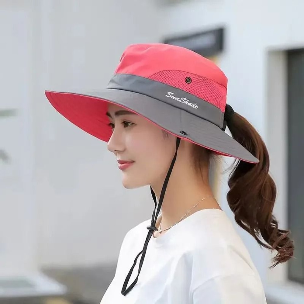 Womens Wide Brim Foldable Summer Sun Hat 3