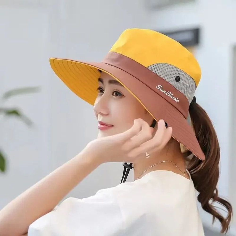 Womens Wide Brim Foldable Summer Sun Hat 5