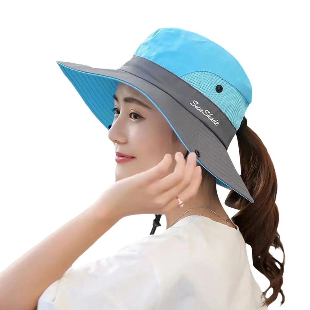 Womens Wide Brim Foldable Summer Sun Hat 7