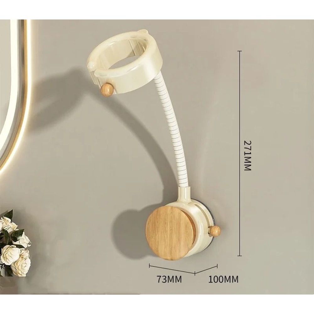 Rotatable Wall Mounted Hair Dryer Holder With Adjustable Arm 6