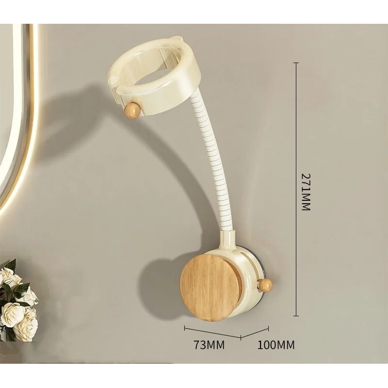 Rotatable Wall Mounted Hair Dryer Holder With Adjustable Arm 6