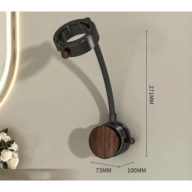 Rotatable Wall Mounted Hair Dryer Holder With Adjustable Arm 7