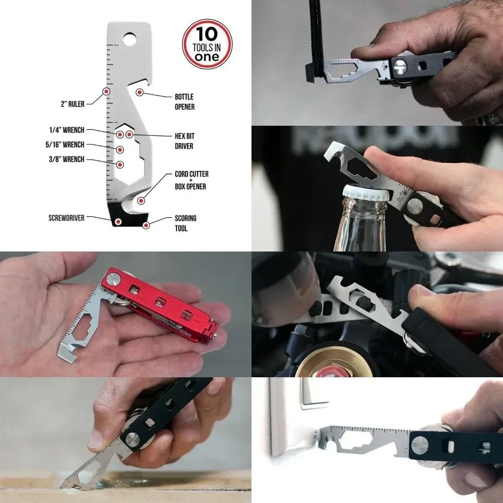 10 In 1 EDC Pocket Survival Tool Keychain 2