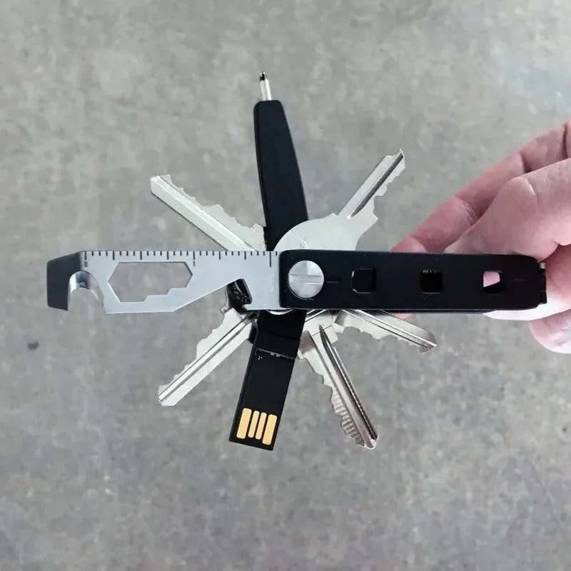 10 In 1 EDC Pocket Survival Tool Keychain 5