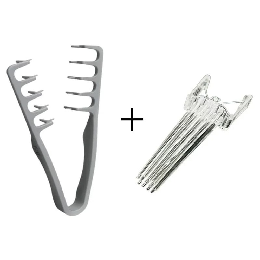 Fluffy Hair Root Styling Clip And Texture Comb Set 7