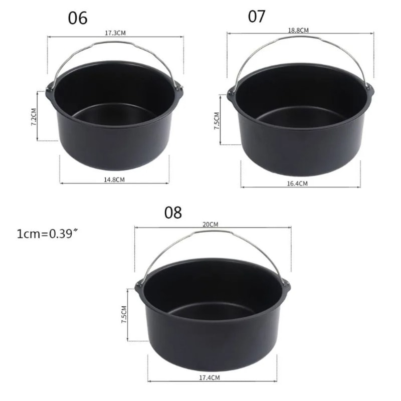 Non Stick Air Fryer Baking Pan For Cakes And Pizza 5