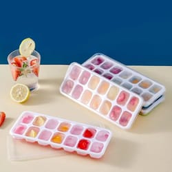 silicone square ice cube tray with easy release base