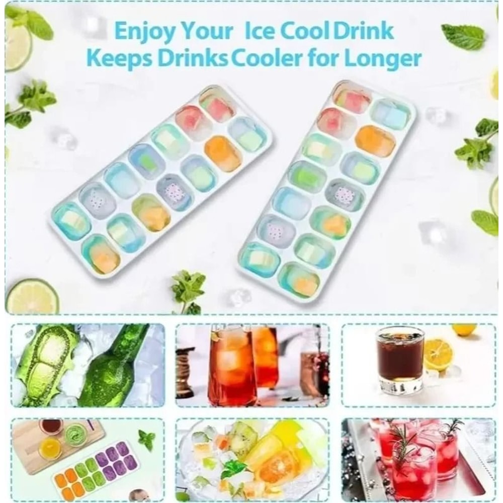 Silicone Square Ice Cube Tray With Easy Release Base 4