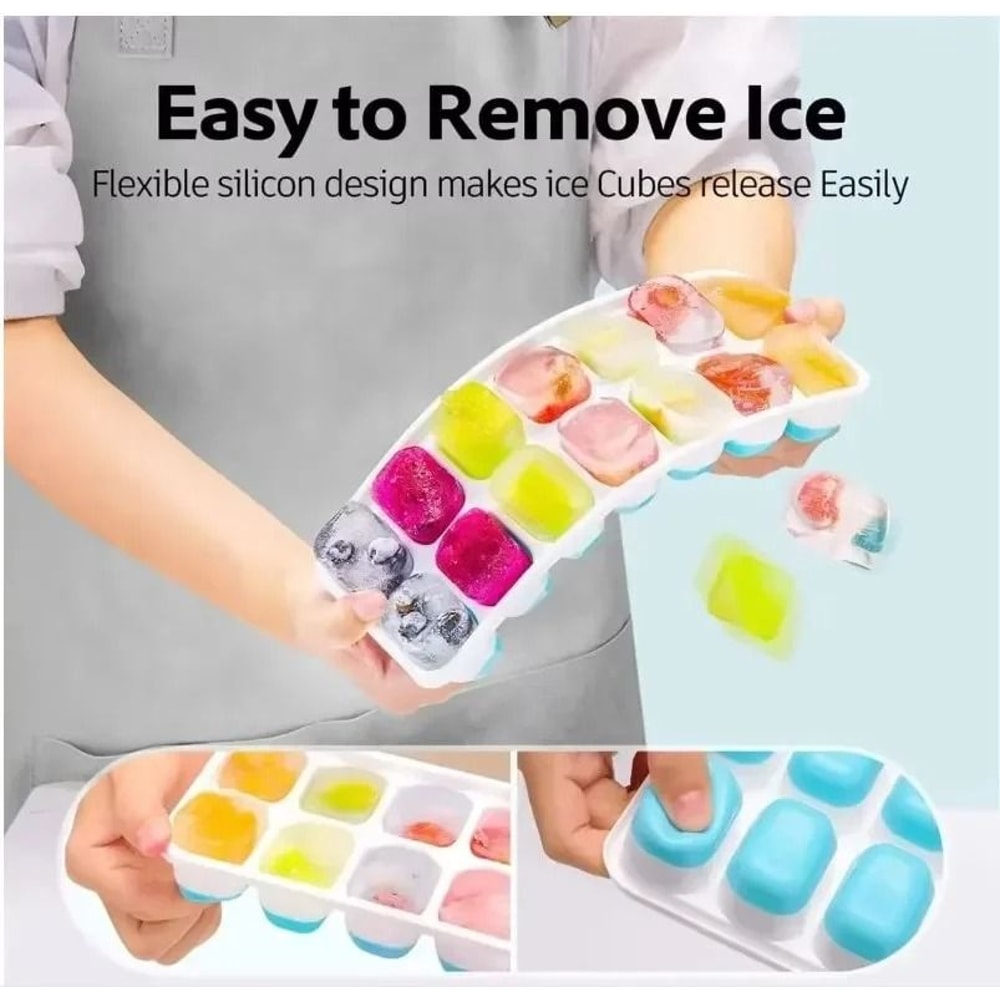 Silicone Square Ice Cube Tray With Easy Release Base 5