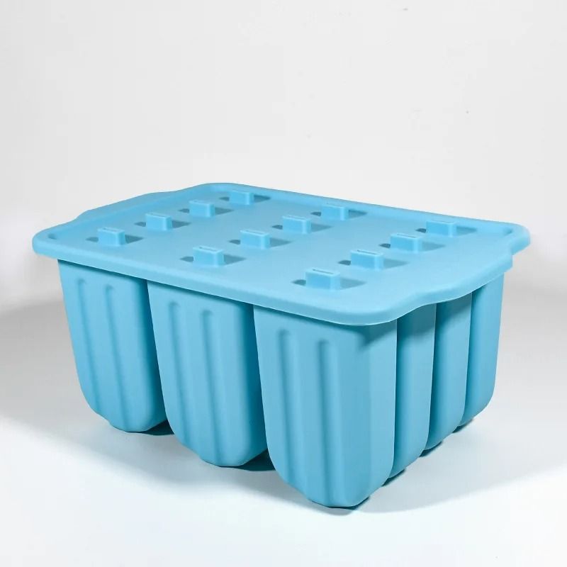Silicone Popsicle Mold Tray With Lid For Homemade Desserts 6