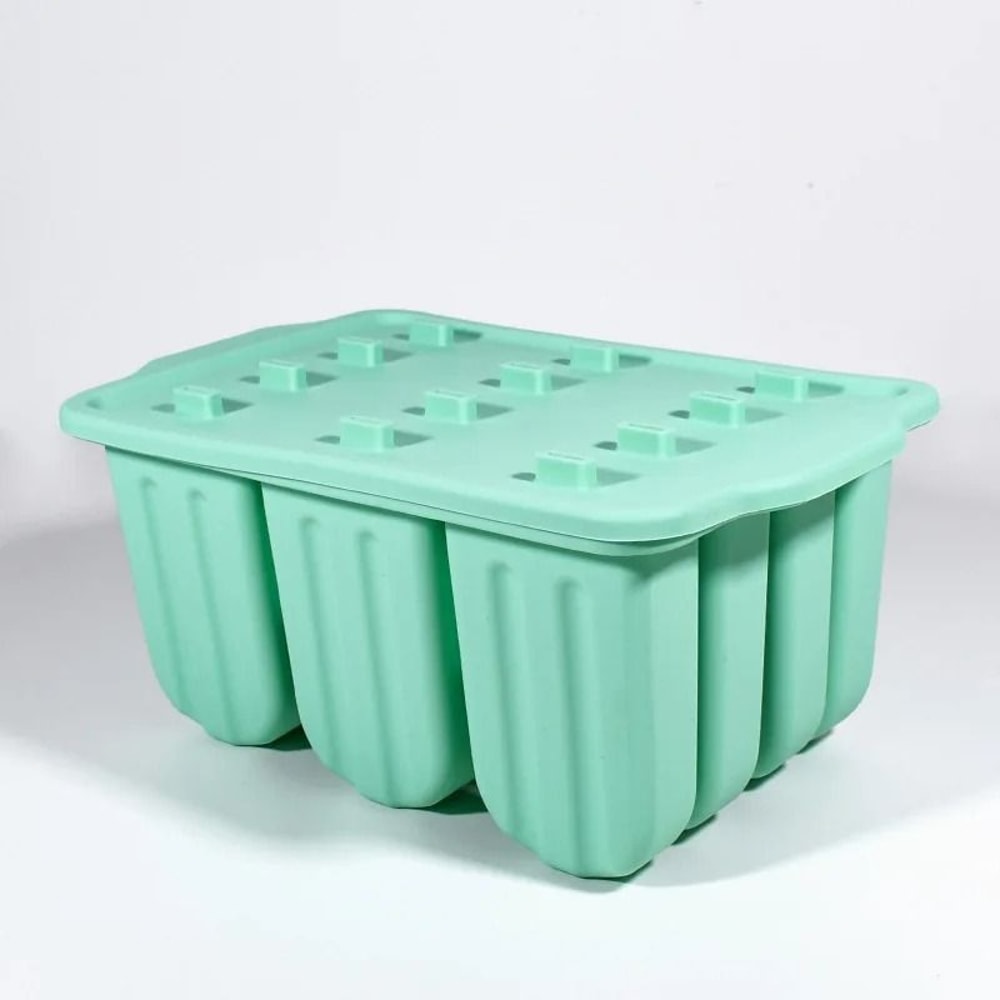 Silicone Popsicle Mold Tray With Lid For Homemade Desserts 7