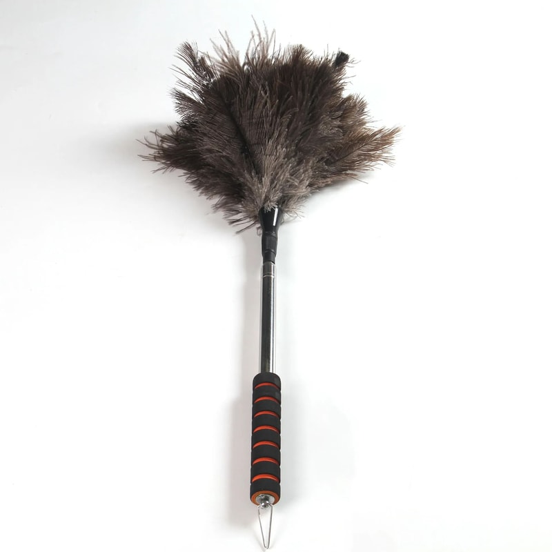 Extendable Ostrich Feather Dust Duster With Long Handle 7