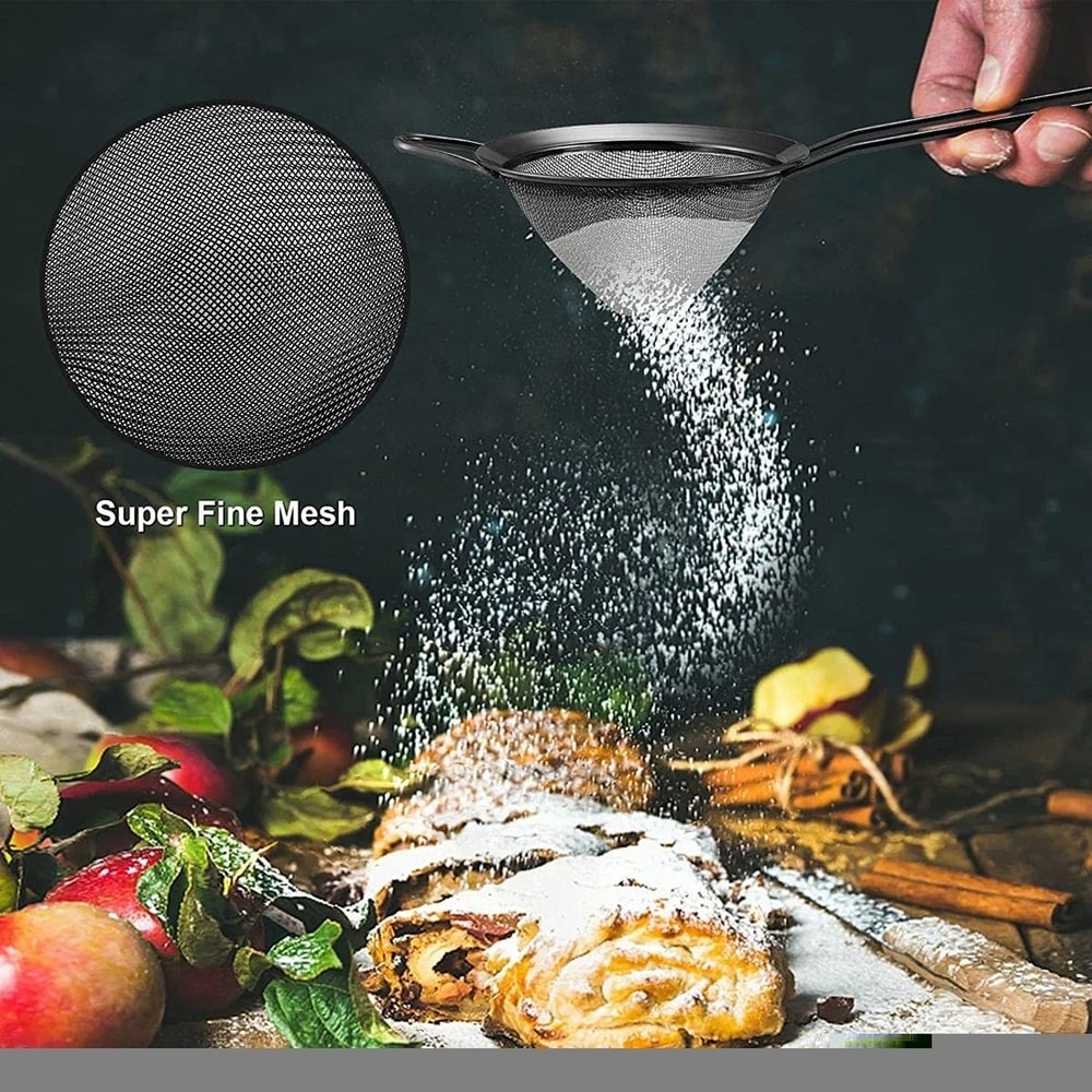 Stainless Steel Fine Mesh Strainer With Long Handle 5