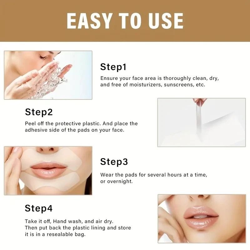 Reusable Silicone Lip Patch Wrinkle Care Stickers Set 3