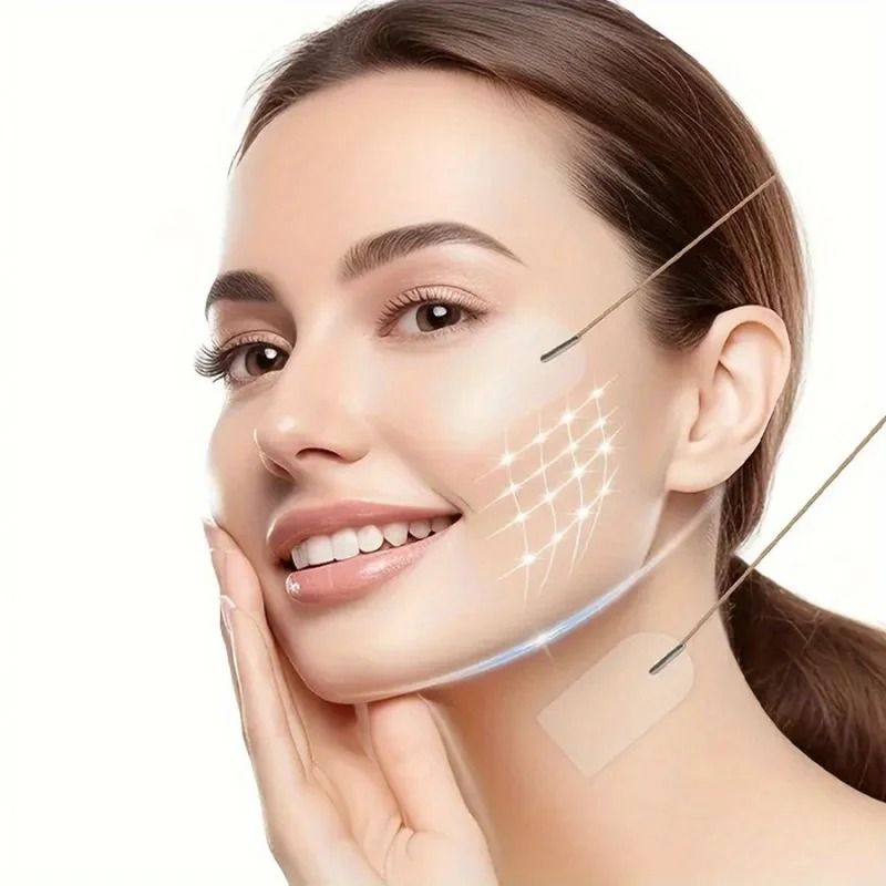 V Shape Facial And Neck Lifting Tape Set With Elastic Straps 3