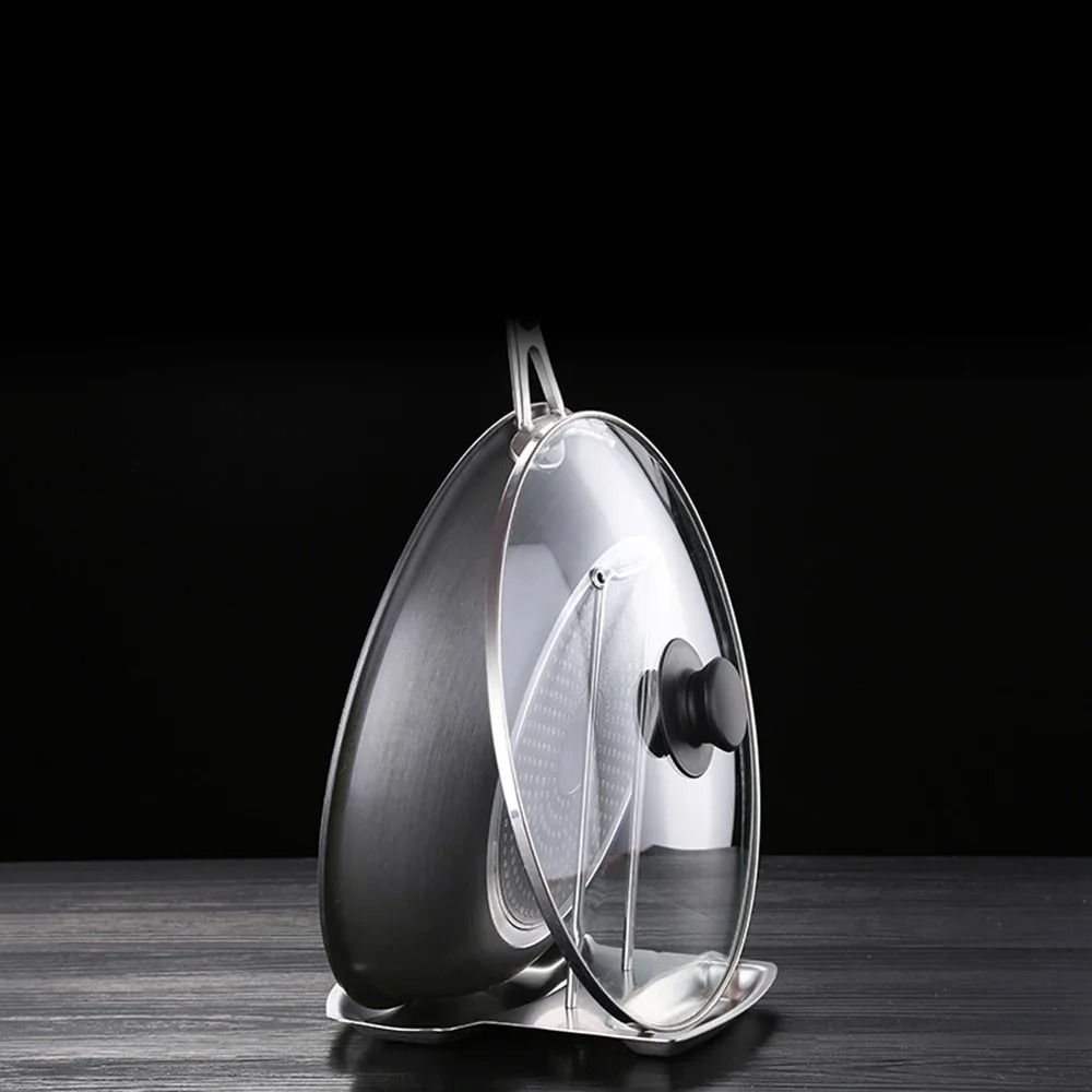 Stainless Steel Pot Lid Rack And Utensil Holder 1