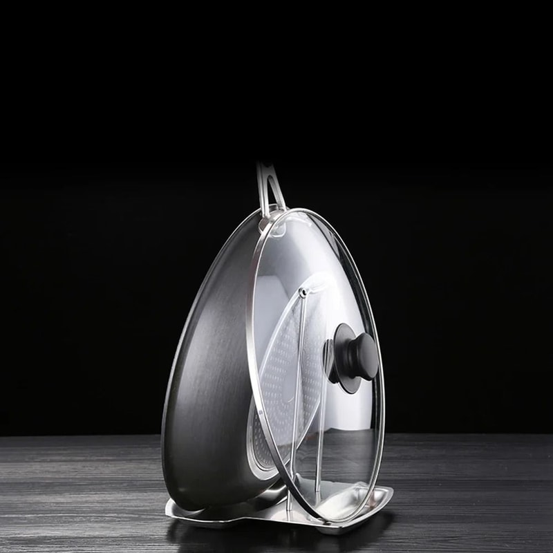 Stainless Steel Pot Lid Rack And Utensil Holder 1
