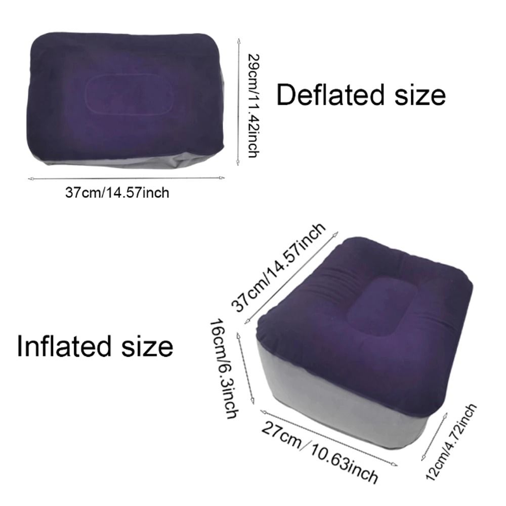 Inflatable Footrest Pillow For Travel And Under Desk Use 1