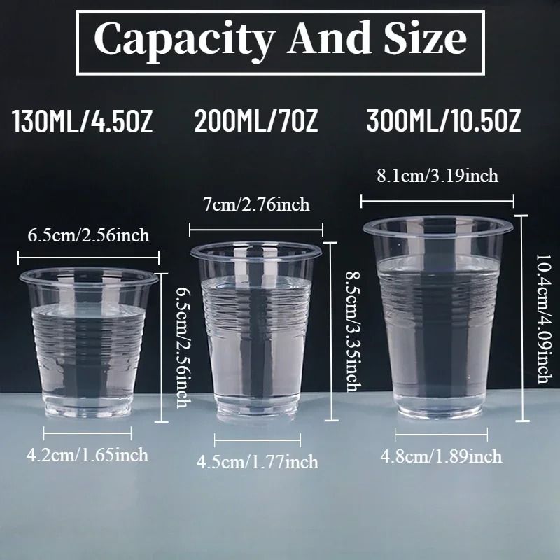 Disposable Clear Plastic Cups For Parties And Events 0