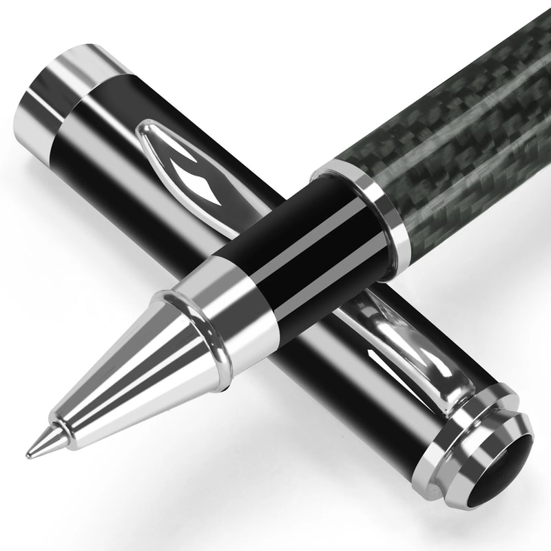 Carbon Fiber Signature Gel Pen With 05mm Fine Point 1
