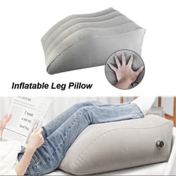 portable inflatable leg pillow for travel and rest