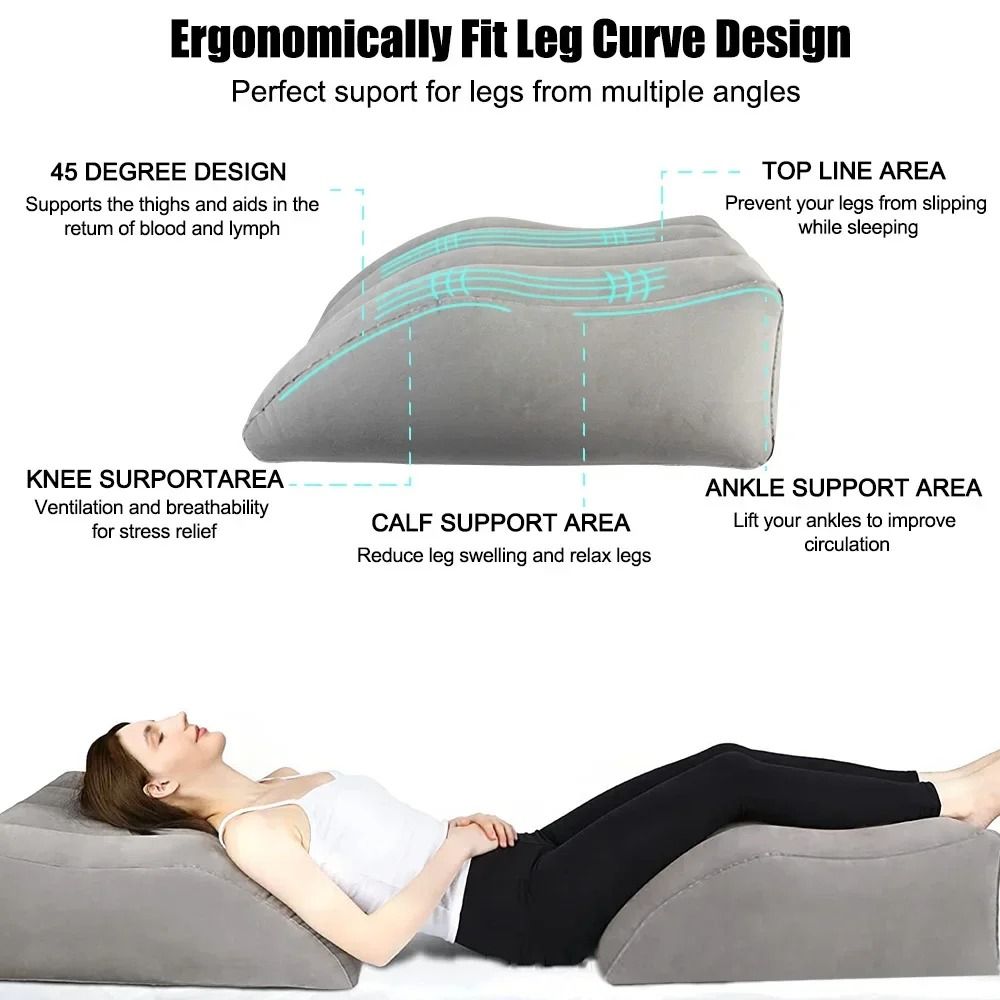 Portable Inflatable Leg Pillow For Travel And Rest 2