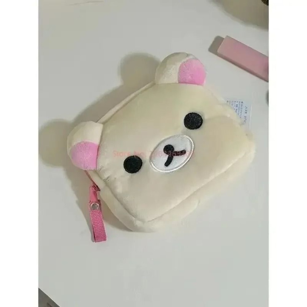 Cute Cartoon Bear Makeup Storage Bag With Multiple Compartments 4