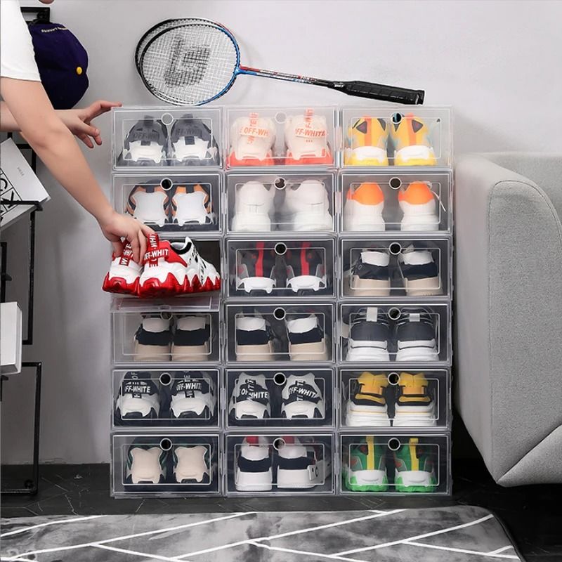 Transparent Shoe Storage Boxes Set Dustproof Organizer 1