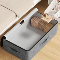 extra large underbed clothing storage bag with lid