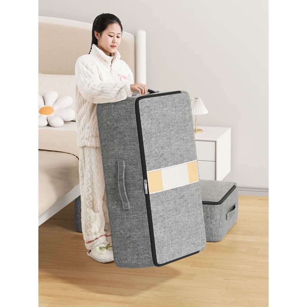 Extra Large Underbed Clothing Storage Bag With Lid 5