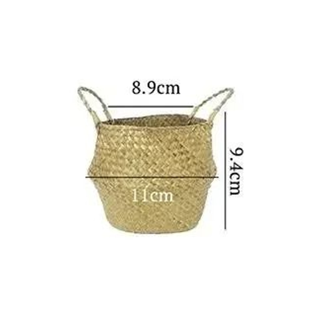 Handwoven Seagrass Storage Basket With Handles 5