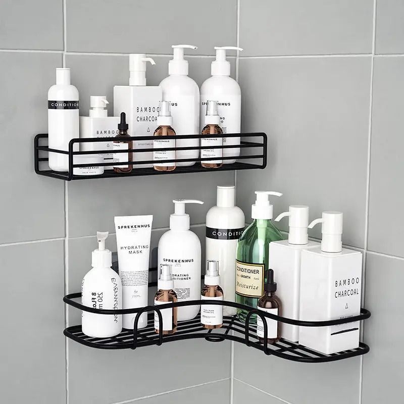 Wall Mounted Corner Bathroom Storage Rack 0