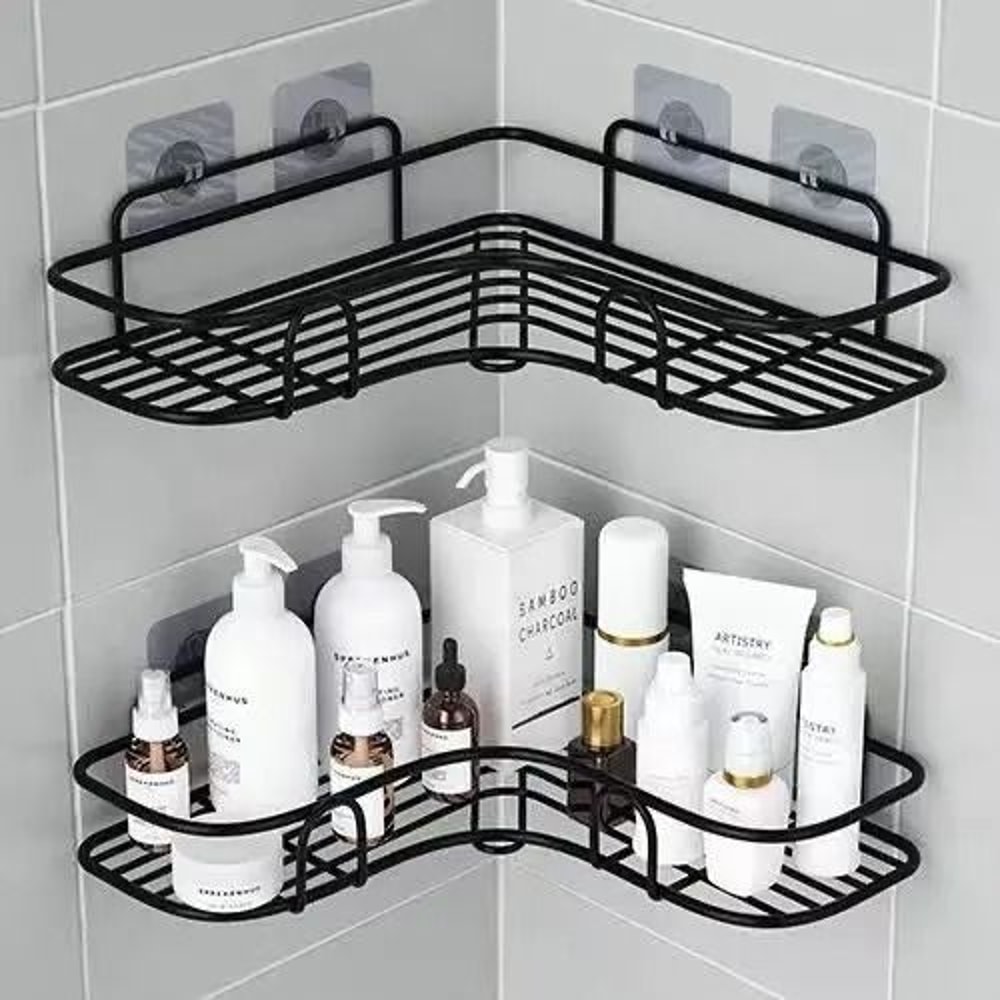 Wall Mounted Corner Bathroom Storage Rack 2