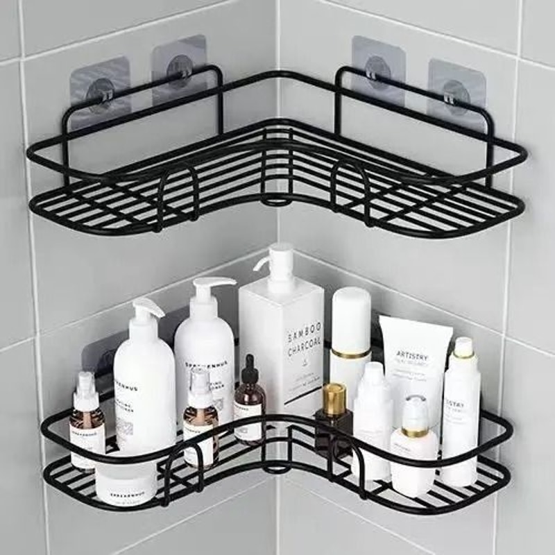 Wall Mounted Corner Bathroom Storage Rack 2