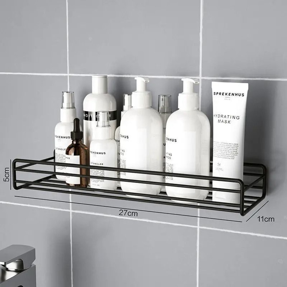 Wall Mounted Corner Bathroom Storage Rack 4