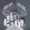 Wall Mounted Corner Bathroom Storage Rack 5
