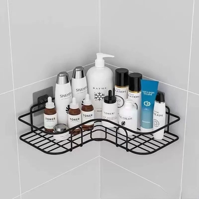 Wall Mounted Corner Bathroom Storage Rack 7