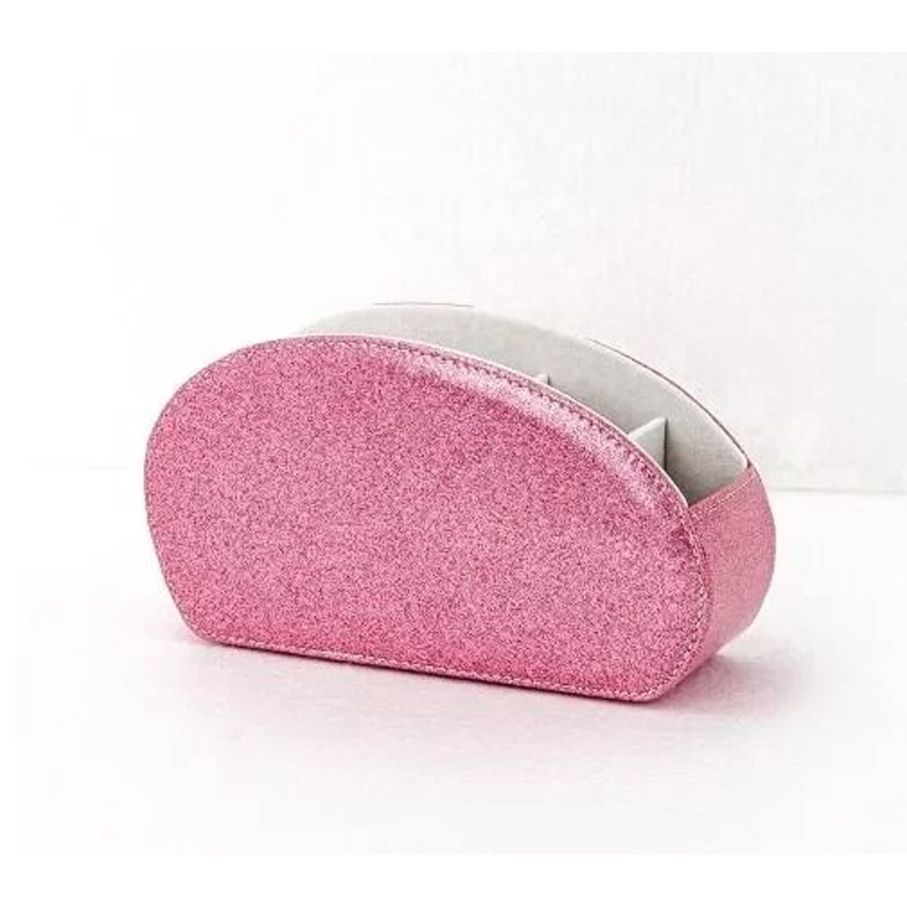 PU Leather 5 Grid Desk Organizer For Remote Control Phone And Accessories 9