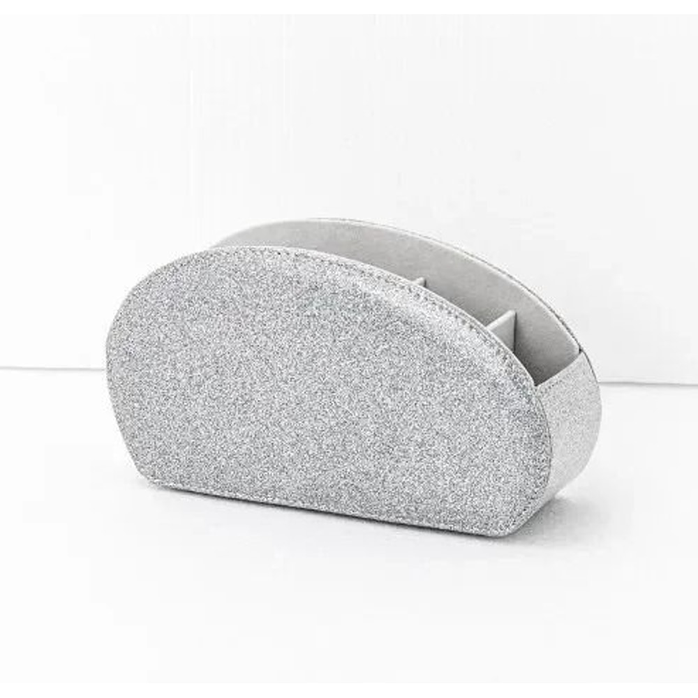 PU Leather 5 Grid Desk Organizer For Remote Control Phone And Accessories 11