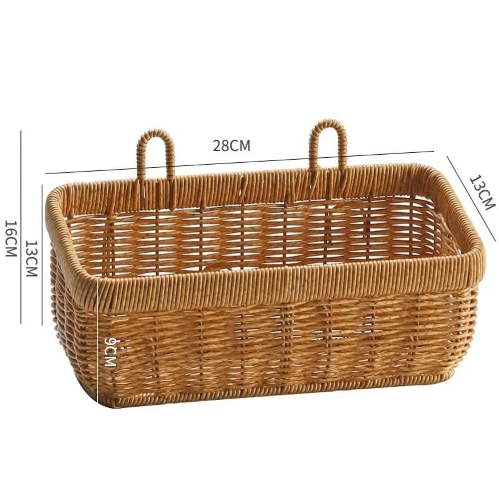 Hand Woven Wall Hanging Storage Basket For Kitchen And Home 6