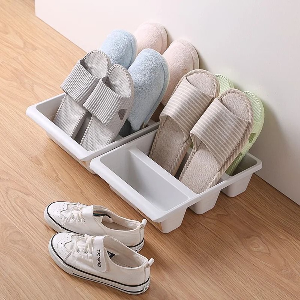 Vertical Slippers Storage Rack Space Saving Home Shoe Organizer Nordic Style 2