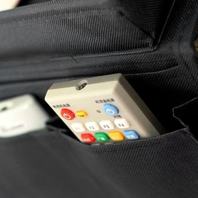 Sofa Armrest Storage Organizer Tray With Hanging Pockets 1