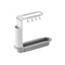 Telescopic Sink Drain Rack With Hooks And Soap Storage 9
