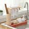 Telescopic Sink Drain Rack With Hooks And Soap Storage 3