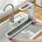Telescopic Sink Drain Rack With Hooks And Soap Storage 4